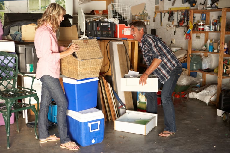 Professional junk removal team helping Clearwater homeowner