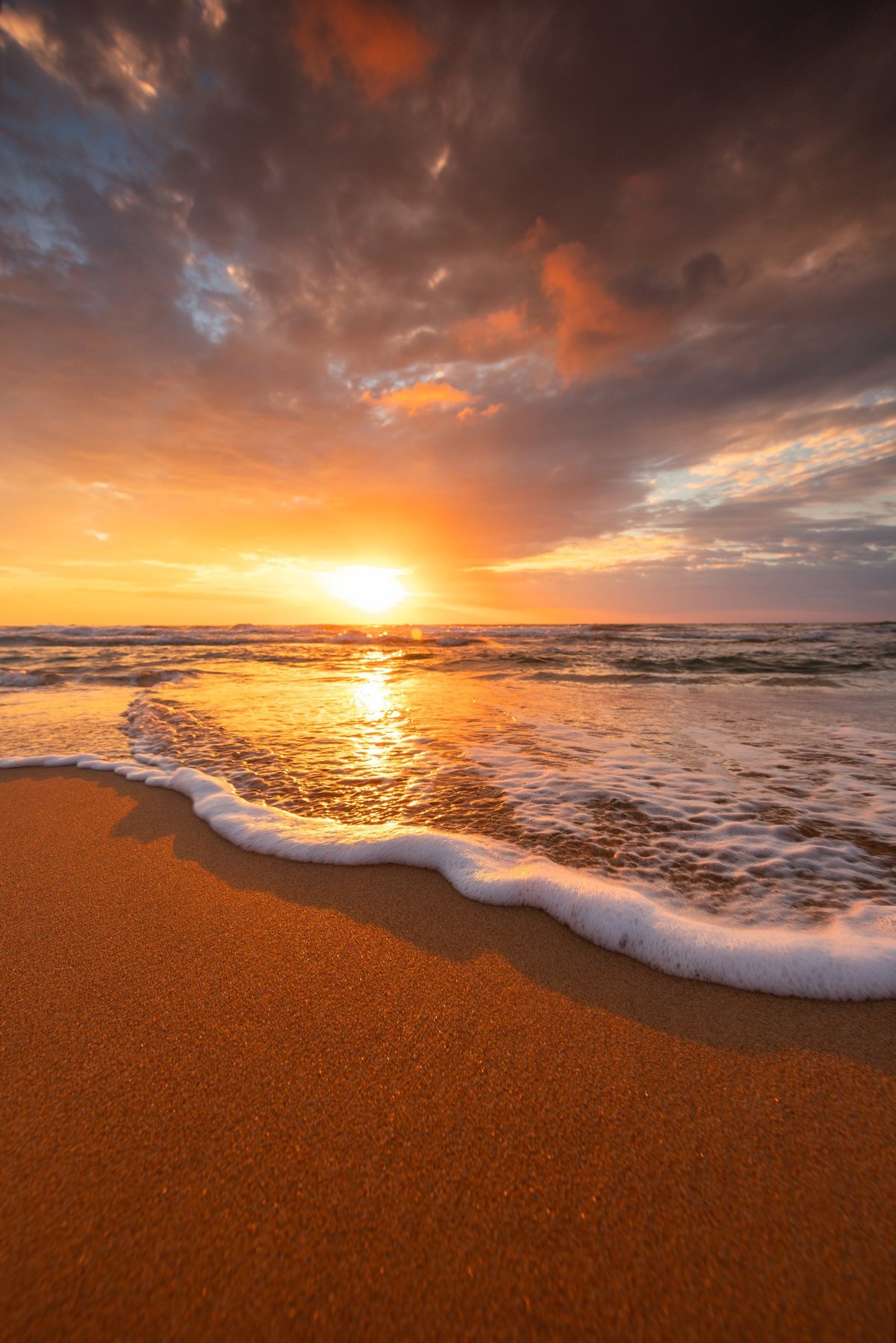 Florida beach waves at sunrise beautiful natural coastal scenery